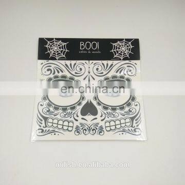 2017 Halloween Decorations Skull Face Sticker Wholesale ECO-friendly Waterproof Temporary Tattoos Sticker for Sale MFJ-0079 photo-3