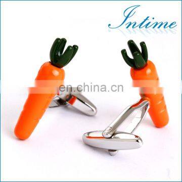 Cute Carrot Shirt Cufflinks for Men