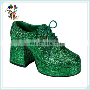 Party Fancy Dress Mens Green Glitter Jazz Shoes HPC-2481