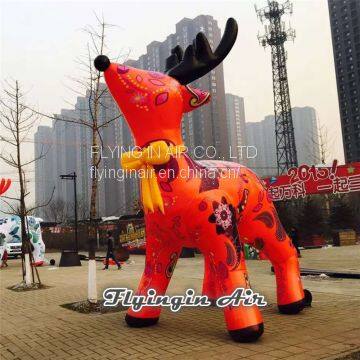 3m Height Red Inflatable Christmas Reindeer for Outdoor Decoration