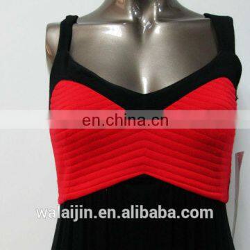 High Quality Strap Design Empire Waist Ladies Knitted uk Dress photo-5
