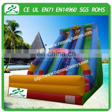 Attractive inflatable slide with sponge cartoon themed park for kids