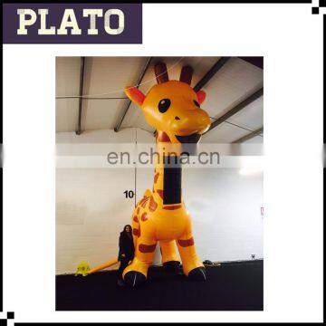 Hot! Inflatable lovely inflatable giraffe for outdoor decoration