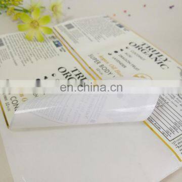 Cheap Price Organic Food Bottle Labels Sticker Plastic Sticker With Gold Stamping photo-3