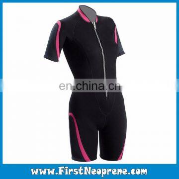 Water Sports 2/3MM Premium Neoprene CR Women Short Sleeve Shorty Wetsuit