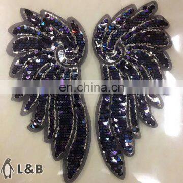 DT-1708 New style angle wing sequined patches