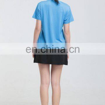 Wholesale Unisex Sports Wear Half Sleeve Hakama Sets in Summer Badminton Clothing Custom Tennis Clothing 2015 photo-3