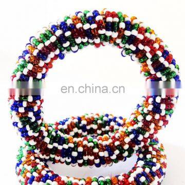 Tribal Bangles-Pearl Beaded Bangles-Fashion Wear Pearl Bracelet-Beach Wear Bangles-traditional Pearl Beaded Bangles photo-5
