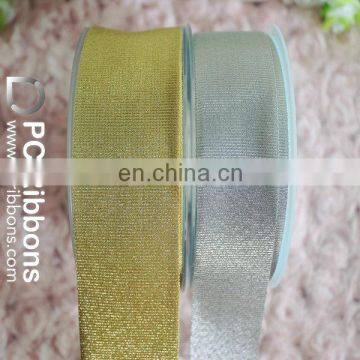 Gold glitter metallic ribbon