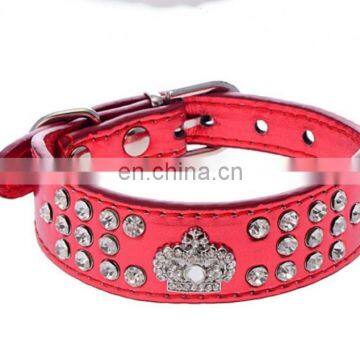 Three Rows Crystal Diamond Crown Pet Collar Leash Training Dog Pulling Rope Pet Neck Chain Pet Supplies photo-5