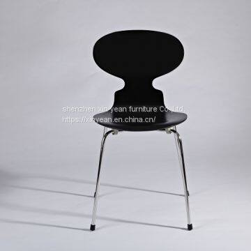 China Supplier Modern Designed Dinning Chair With Black Painted and Walnut Veneer Ant Chair Designed photo-2