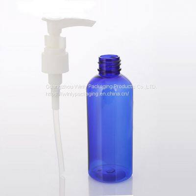 200ml 250ml Green Blue Color PET Plastic Bottle With Lotion Pump for Body Lotion photo-2