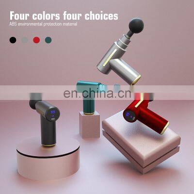 Super Quiet Handheld Electric Deep Tissue Portable Percussion Muscle Massager Body Mini Massage Gun With 4 Massage Heads photo-5