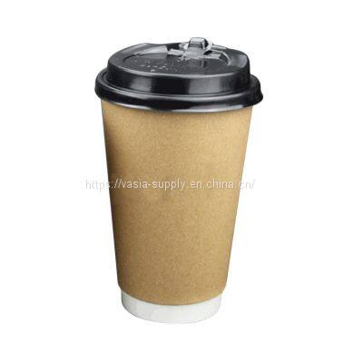 Kraft drinkware takeaway coffee cups double-wall 8 oz paper coffee cups