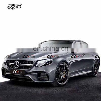 High Quality PP Material AG E63 Stye Body Kit for Mercedes Benz E Class W213 Front Bumper Rear Bumper and Side Skirts