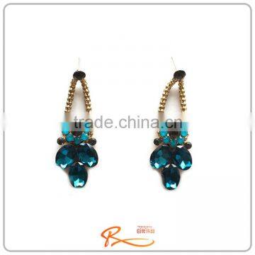 High quality natural blue sapphire earring