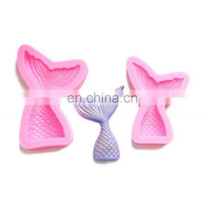 Mermaid Tail Silicone Mold Fondant Cake Mold Cupcake Decorating Tools Kitchen Baking Gum Paste Chocolate Candy Molds