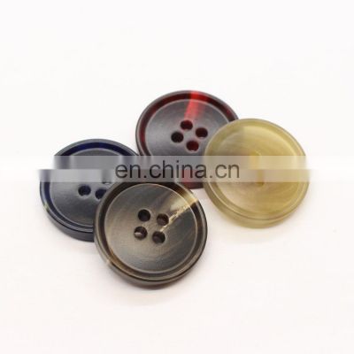 Coat mix color matt sewing horn imitation buttons