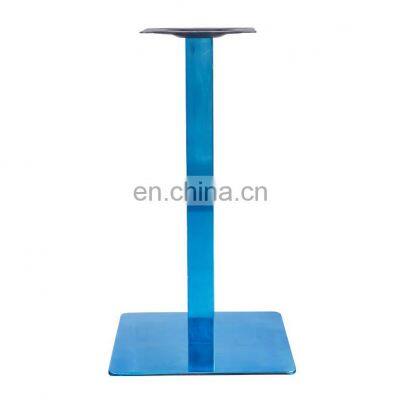 Square Table Base Furniture Restaurant Steel Wrought Dining Coffee Mid Century Modern Blue Dining Table Marble Pedestal Base