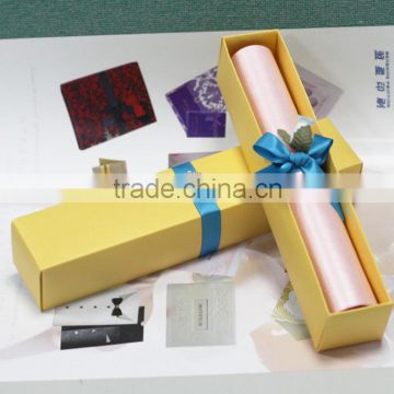 Hot Sale Fancy Design Luxury Royal Scroll Wedding Card Elegant in Gold Box