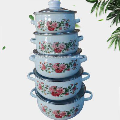 ENAMEL CASSEROLE SET GLASS ENAMEL CASSEROLE SET photo-2