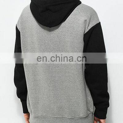 New Design Two Tone Warm Cotton Knitted Pullover Sweatshirt Hoodies Men's Custom photo-2