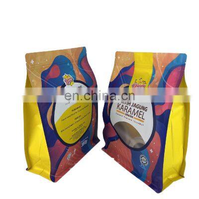 Custom Printed Food Grade 8 Sides Sealed Laminated plastic bag  aluminum foil stand up pouch