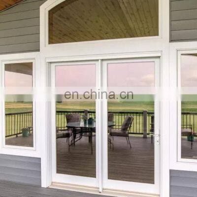 Hot sale casement door and attached casement window with bliding