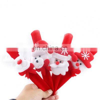 LED Christmas Patting Circle Bracelet Decoration for Xmas Children Gift Santa Claus Snowman Deer New Year Party Toy Decor