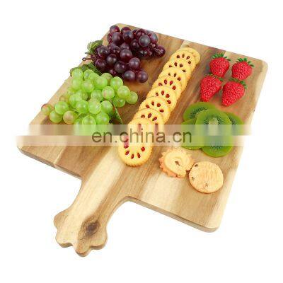 Acacia Wood Cutting Board Wooden Kitchen Chopping Boards for Meat Cheese Bread Vegetables &Fruits Serving Tray With Handle photo-2