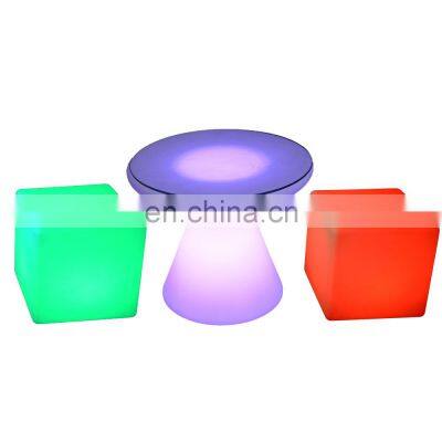 tub party glow led bar furniture cube chair cocktail table outdoor waterproof RGB bar stools