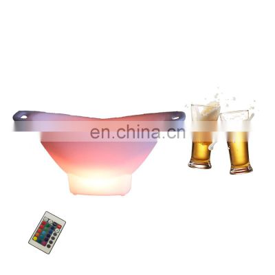 party night club led plastic light up rectangle round tray supermarket hot sale bar ice bucket wave barrel colorful cocktail ice