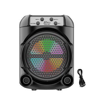 ZQS1483 oem portable 4-inch speaker 8W power wireless bluetooth speaker with colorful lights