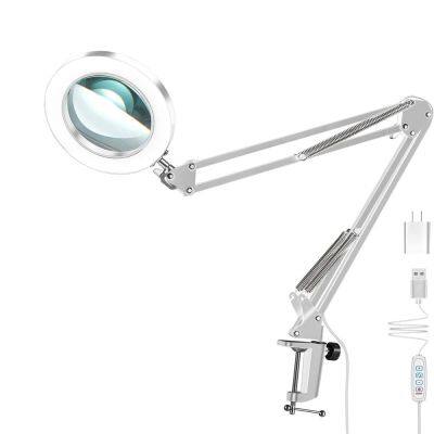 2-in-1 Magnifying Glass with Light and Stand LED Creativity Study Desk Lamp