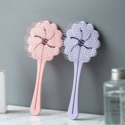 NEW Flower-shaped Hair Brush Detangling Hair Brush Scalp Massage Comb photo-2