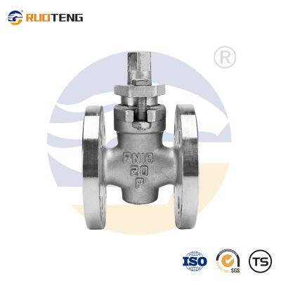 [Ruoteng]  Inverted Pressure Balanced Lubricated Stainless Steel Flanged Plug Valve