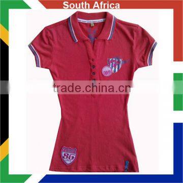body fit single jersey polo deep neck polo shirt/Emroidery polo shirt/
