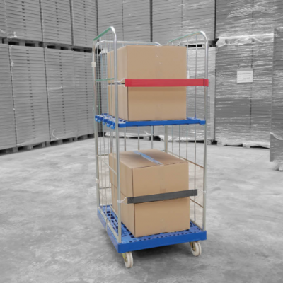 Large Metal Collapsible Storage Warehouse Roll Cage Cart Trolley photo-4