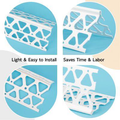 Customizable Flexible Impact Resistant White Vinyl PVC Corner Bead for Easy DIY Wall Repair photo-2