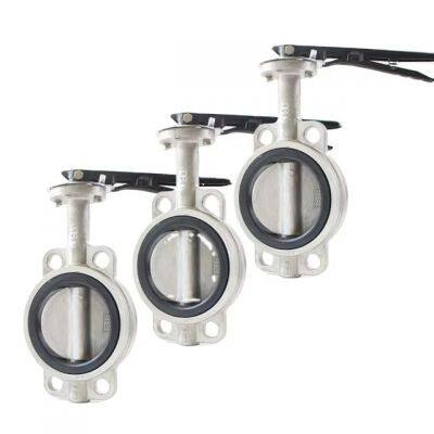 OEM Asme Manual 2 3 4 6 8-Inch Fast Delivery EPDM PTFE SS304 SS316 Wafer Butterfly Valves for Water Oil Direct China Factory
