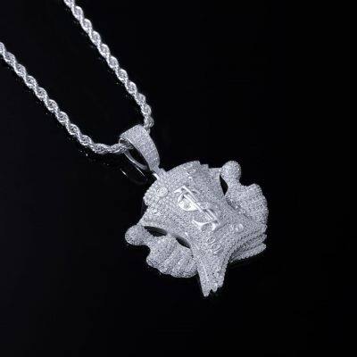 Unisex High Quality D VVS Moissanite Hang Hip Hop Pendant For Women Men's Real 925 Silver Iced Out Hip Hop Jewelry Gifts photo-2