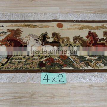 Hot sale! 2015 Handmade silk carpet stock/high quality shaggy Tapestry