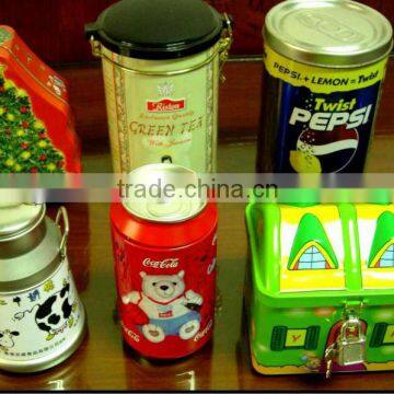 Custom wholesale christmas tin boxes tin cans for christmas