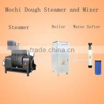 Automatic mochi dough mixer machine steam refining machine boiler and water softer