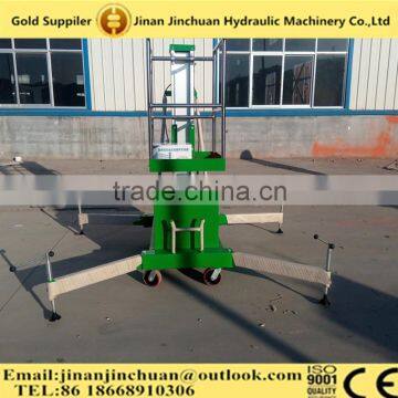 Single Aluminum Mast Lift Man Lift Platform Hydraulic Vertical Platform Lift