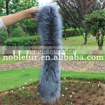 New Arrival Luxury Silver Fox Fur Collar Neck Warmer Women Scarf Accessories