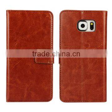 Hot Selling Leather Wallet Case For Samsung Galaxy S6 G9200