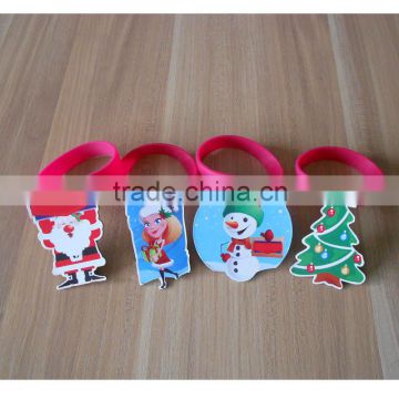 christmas dinner wine glass bottle charms promotional