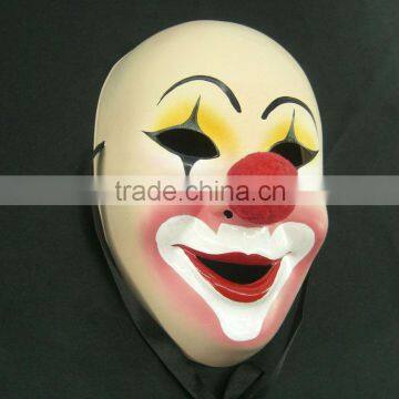 Comedic Clown Mask Big Red Mouse And Eye Hand Painted