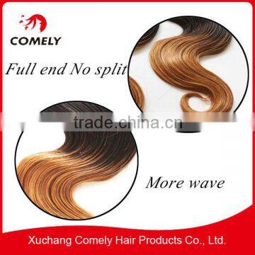 2013 Hot Trend AAAAAA Brazilian Ombre Hair Weaves Two Tone 1b/27# Body Wave photo-2